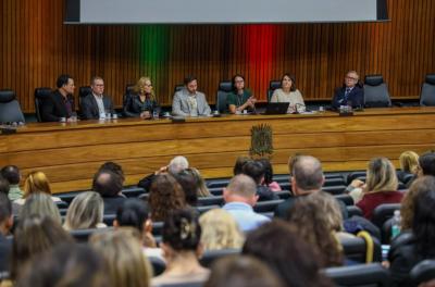 Foto do auditório do MP durante o evento