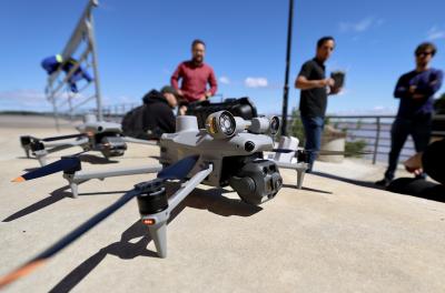 Dmae utiliza drones com imagem térmica na inspeção de diques de proteção contra cheias
