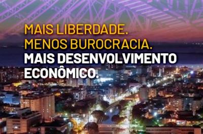 Banner Mais Liberdade. Menos Burocracia. Mais Desenvolvimento Econômico