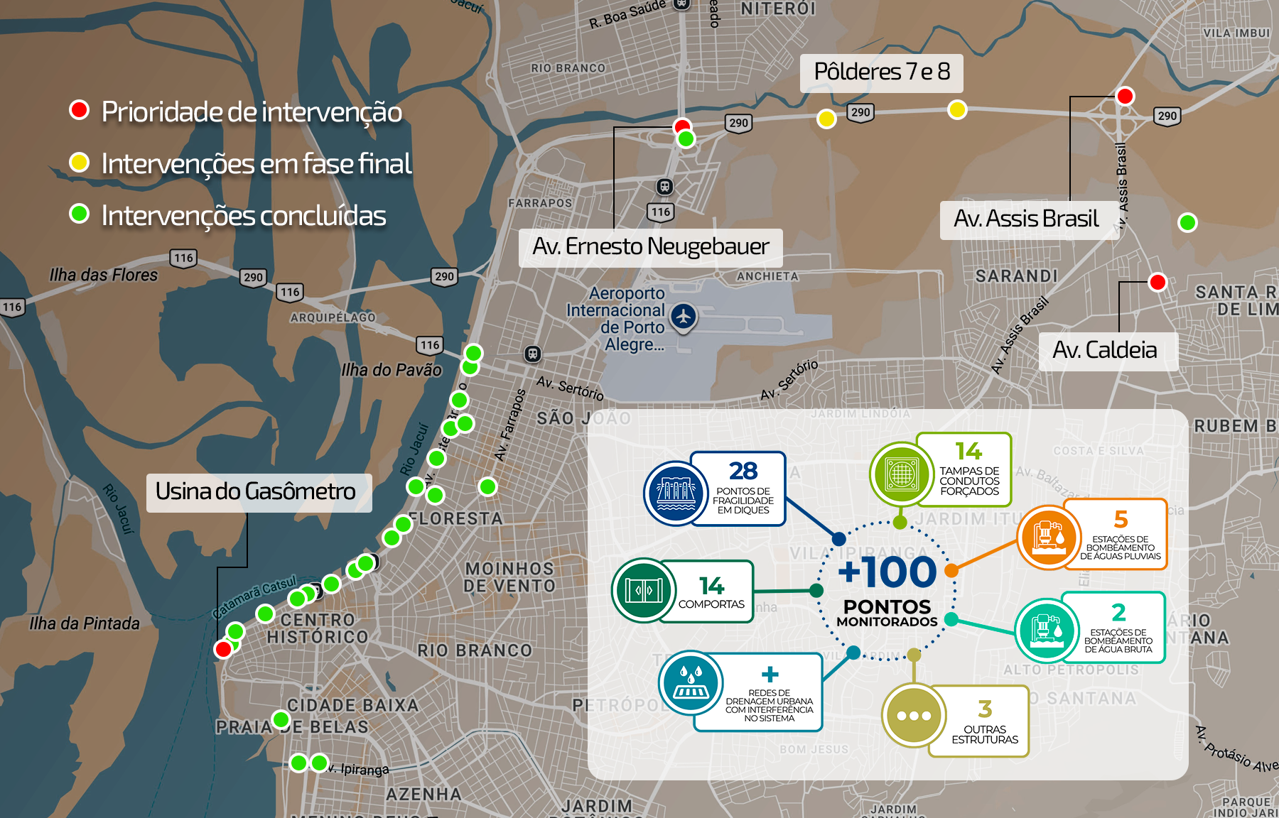 Diques Mapa