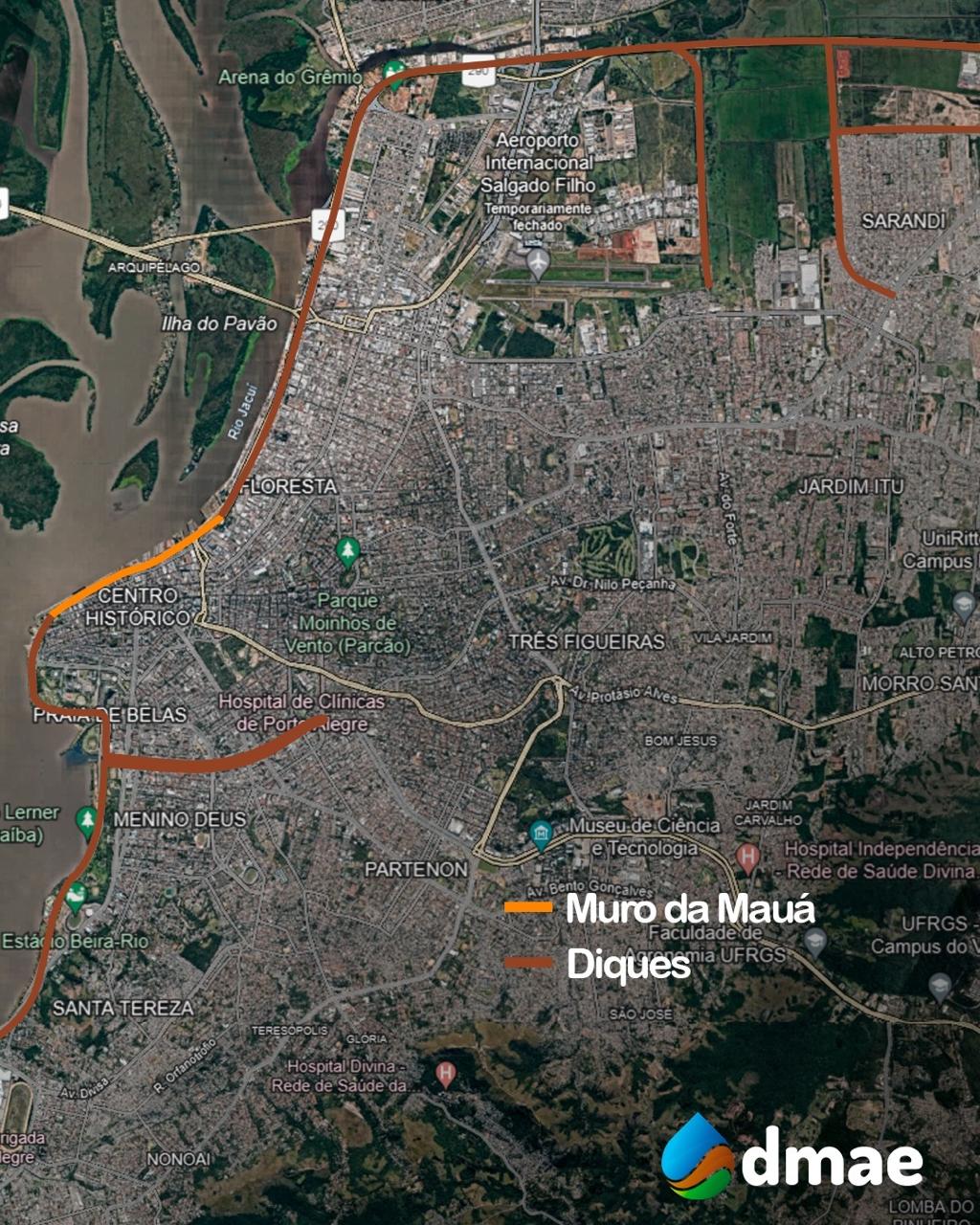 Diques Mapa