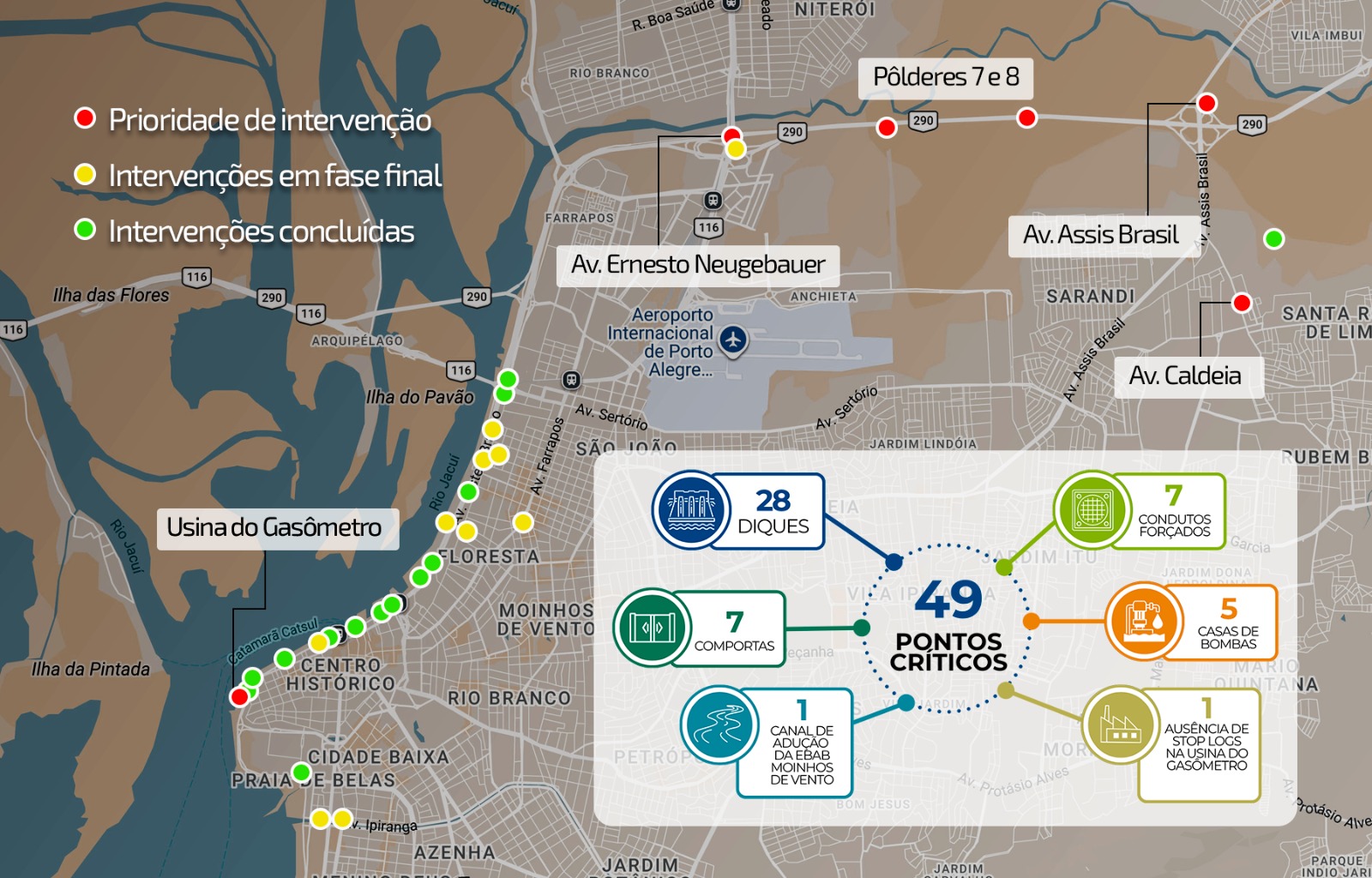 Diques Mapa