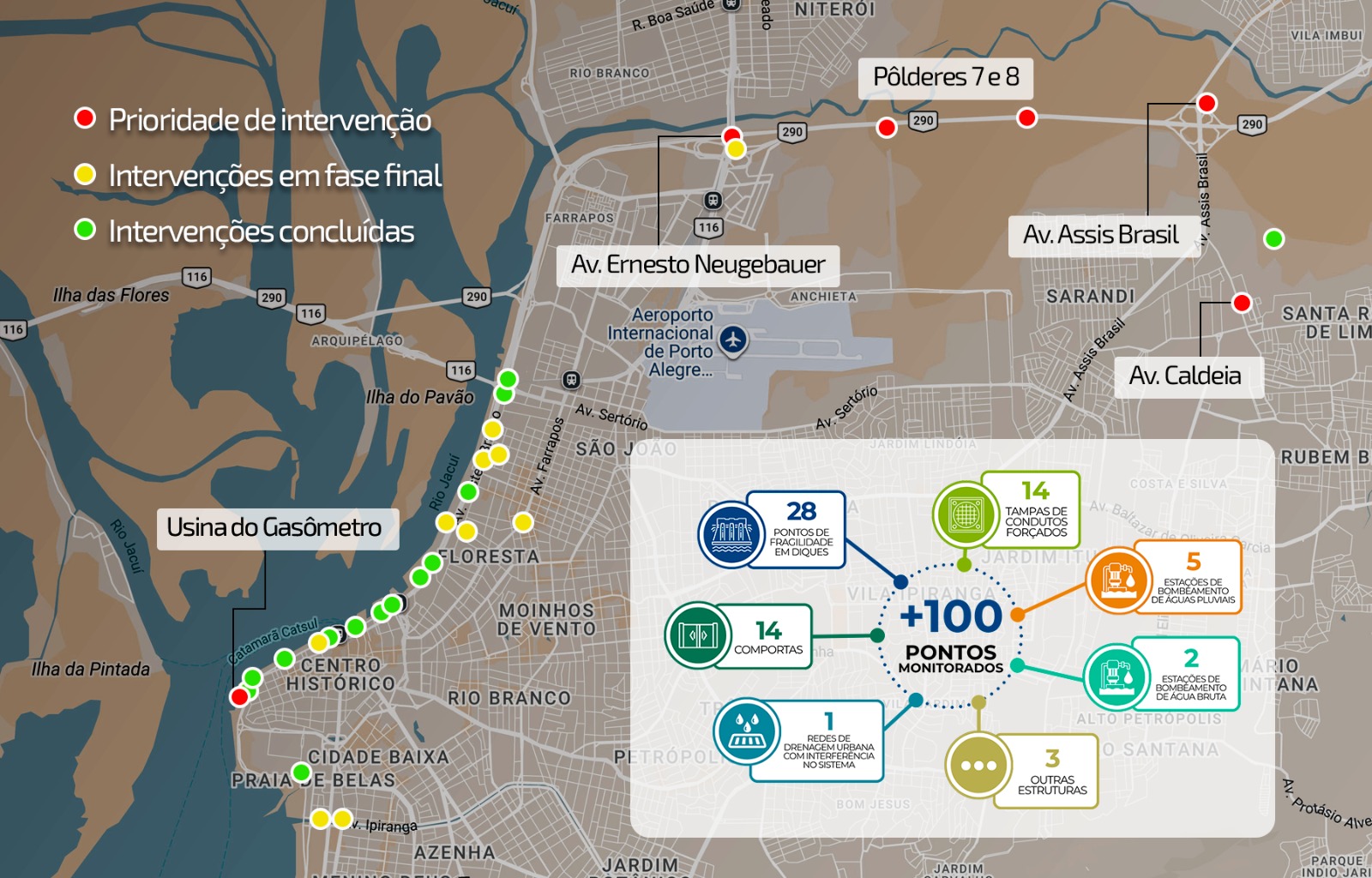 Diques Mapa