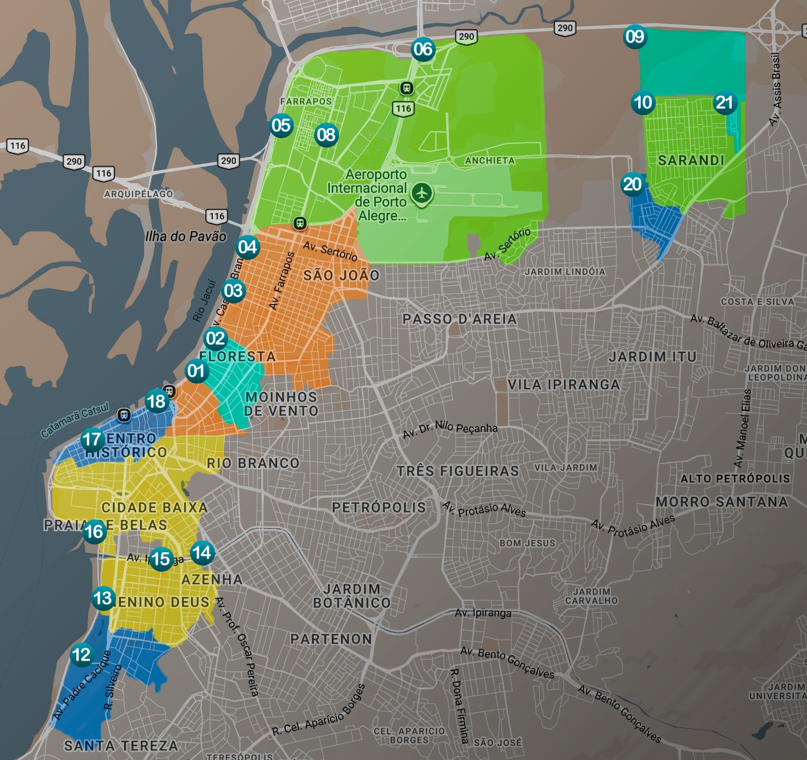 Diques Mapa